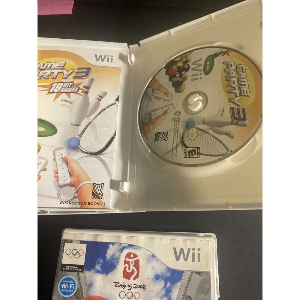 Nintendo Wii Play Party 3 & Mario & Sonic Olympic Games 3 Game Lot